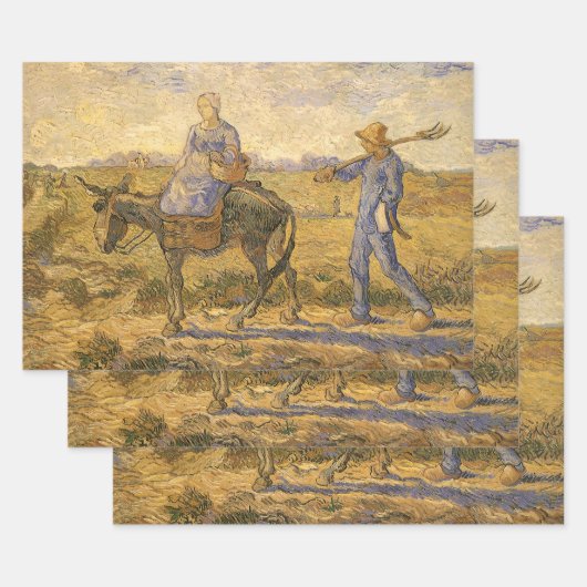 Vincent van Gogh - Bauernpaar arbeiten gehen Geschenkpapier Set (Set)