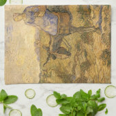 Vincent van Gogh - Bauernpaar arbeiten gehen Geschirrtuch (Gefaltet)