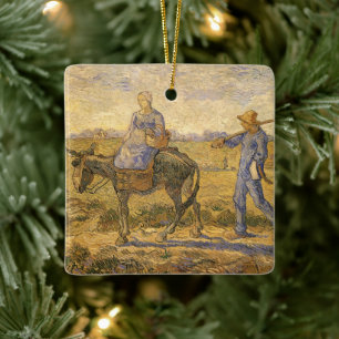 Vincent van Gogh - Bauernpaar arbeiten gehen Keramikornament