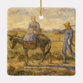 Vincent van Gogh - Bauernpaar arbeiten gehen Keramikornament (Rückseite)