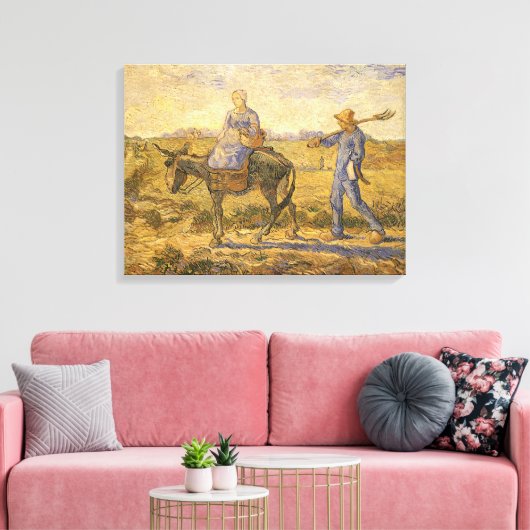 Vincent van Gogh - Bauernpaar arbeiten gehen Leinwanddruck (Insitu (Wohnzimmer))