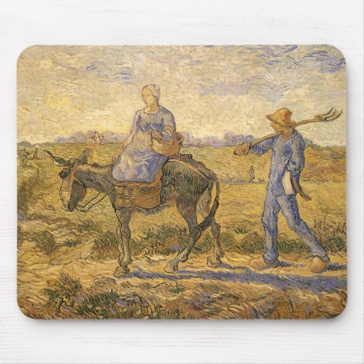 Vincent van Gogh - Bauernpaar arbeiten gehen Mousepad (Vorne)