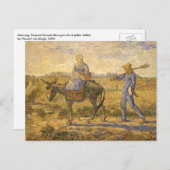Vincent van Gogh - Bauernpaar arbeiten gehen Postkarte (Vorne/Hinten)