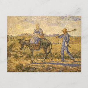 Vincent van Gogh - Bauernpaar auf dem Weg zur Arbe Postkarte