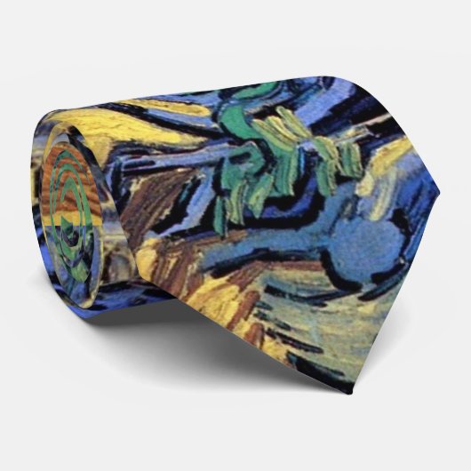 Vincent Van Gogh - Baum Roots and Trunks Fine Art Krawatte (Gerollt)