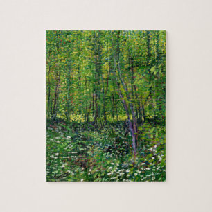 Vincent Van Gogh Bäume und Unterholz Puzzle
