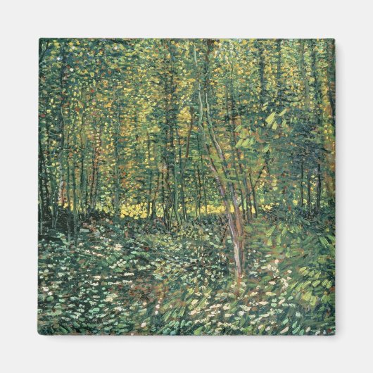 Vincent van Gogh | Bäume und Unterwuchs, 1887 Magnet (Vorne)