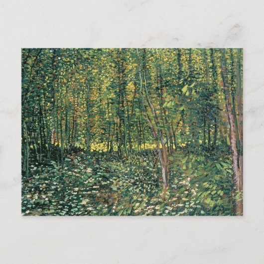 Vincent van Gogh | Bäume und Unterwuchs, 1887 Postkarte (Vorderseite)