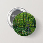 Vincent Van Gogh Bäume und Unterwuchs Button (Vorne & Hinten)
