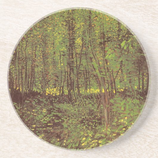 Vincent van Gogh - Bäume und Unterwuchs Getränkeuntersetzer (Vorne)