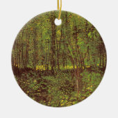Vincent van Gogh - Bäume und Unterwuchs Keramik Ornament (Vorne)