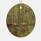 Vincent van Gogh - Bäume und Unterwuchs Keramik Ornament (Links)
