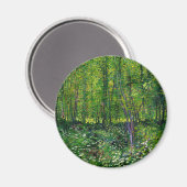 Vincent Van Gogh Bäume und Unterwuchs Magnet (Vorderseite/Rückseite)