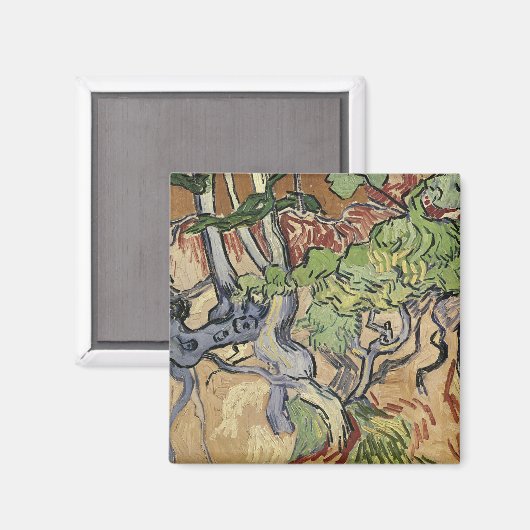 Vincent van Gogh | Baumwurzeln, 1890 Magnet (Vorderseite/Rückseite)