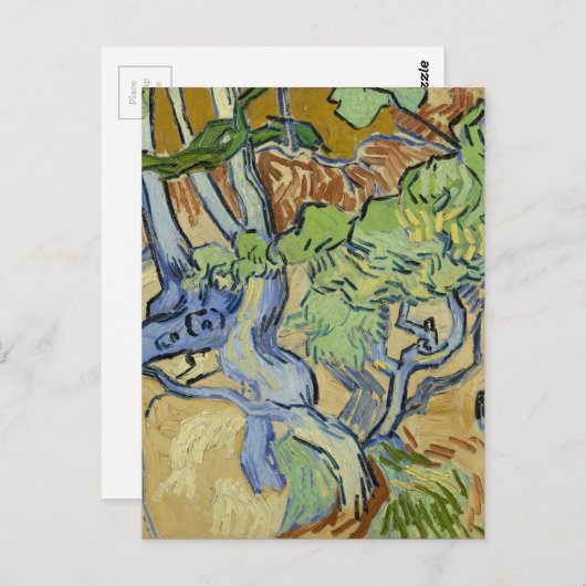 Vincent van Gogh - Baumwurzeln Postkarte (Vorne/Hinten)