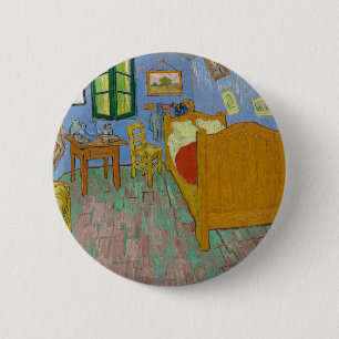 Vincent Van Gogh Bedroom Painting Button