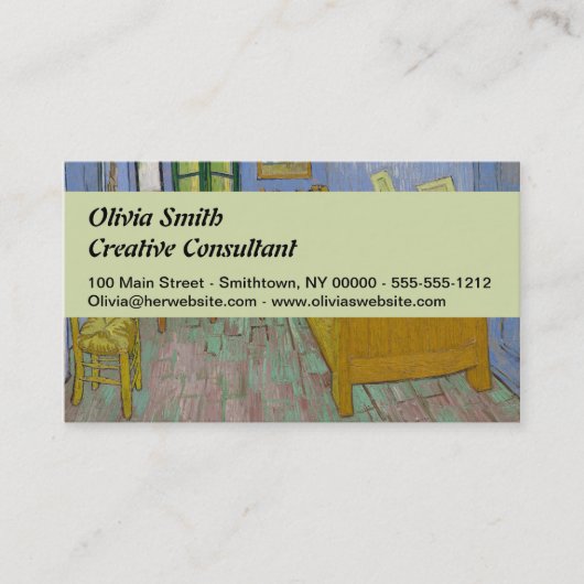 Vincent Van Gogh Bedroom Painting Visitenkarte (Vorderseite)