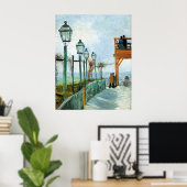 Vincent van Gogh, Belvedere mit Blick auf Montmart Poster (Heimbüro)