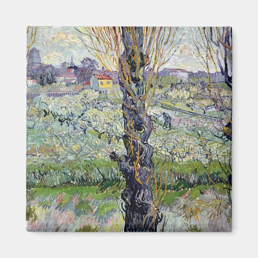 Vincent van Gogh | Blick auf den Arles, 1889 Magnet (Vorne)