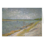 Vincent van Gogh - Blick auf den Fluss w Ruderboot (Vorderseite (Horizontal))