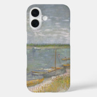 Vincent van Gogh - Blick auf den Fluss w Ruderboot