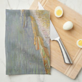 Vincent van Gogh - Blick auf den Fluss w Ruderboot Geschirrtuch (Viertel Falte)