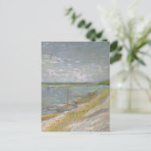 Vincent van Gogh - Blick auf den Fluss w Ruderboot Postkarte (Stehend Vorderseite)