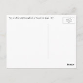Vincent van Gogh - Blick auf den Fluss w Ruderboot Postkarte (Rückseite)