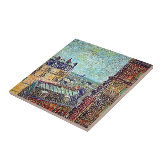 Vincent Van Gogh - Blick auf den Pariser Pointilli Fliese (Seite)