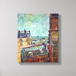 Vincent Van Gogh - Blick auf Paris Pointillismus K Leinwanddruck