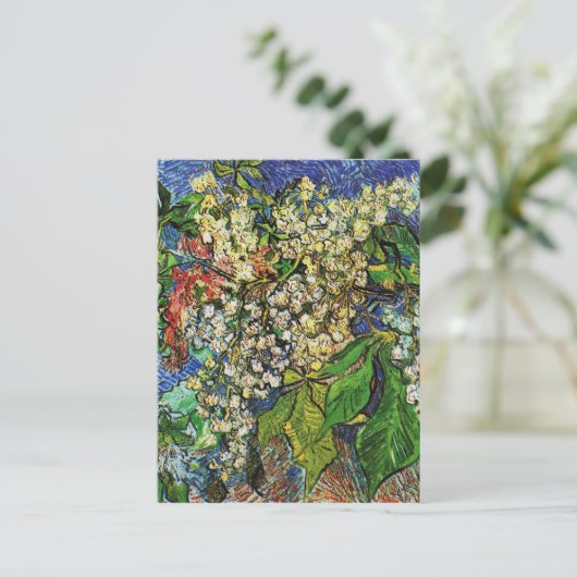 Vincent van Gogh-Blooming Kastanienzweige Postkarte (Stehend Vorderseite)
