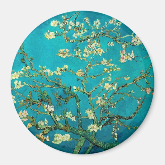 Vincent Van Gogh Blossoming Almond Tree Floral Art Magnet (Vorne)