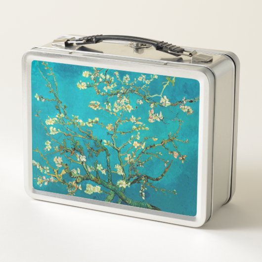 Vincent Van Gogh Blossoming Almond Tree Floral Art Metall Lunch Box (Rückseite)