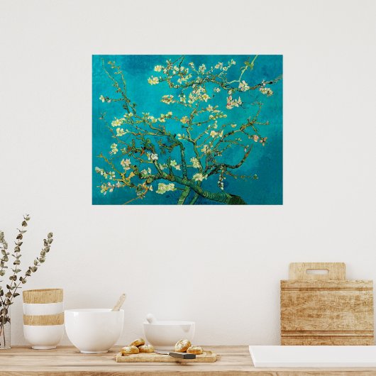 Vincent Van Gogh Blossoming Almond Tree Floral Art Poster (Küche)