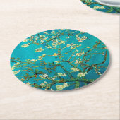 Vincent Van Gogh Blossoming Almond Tree Floral Art Runder Pappuntersetzer (Angewinkelt)
