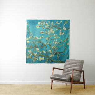 Vincent Van Gogh Blossoming Almond Tree Floral Art Wandteppich