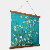 Vincent Van Gogh Blossoming Almond Tree Floral Art Wandteppich Mit Holzrahmen (Gewinkelt)