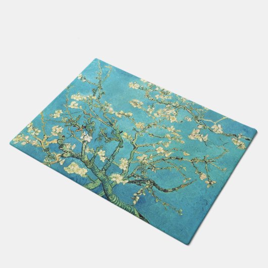 Vincent van Gogh Blossomong Almond Tree Fußmatte (Schrägansicht)