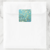 Vincent van Gogh Blossomong Almond Tree Quadratischer Aufkleber (Tasche)