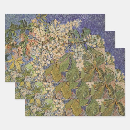 Vincent van Gogh - blühende Kastanienzweige Geschenkpapier Set (Set)