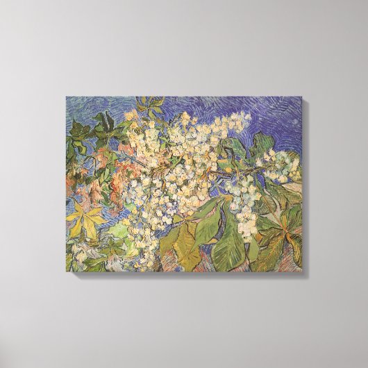 Vincent van Gogh - blühende Kastanienzweige Leinwanddruck (Vorderseite)