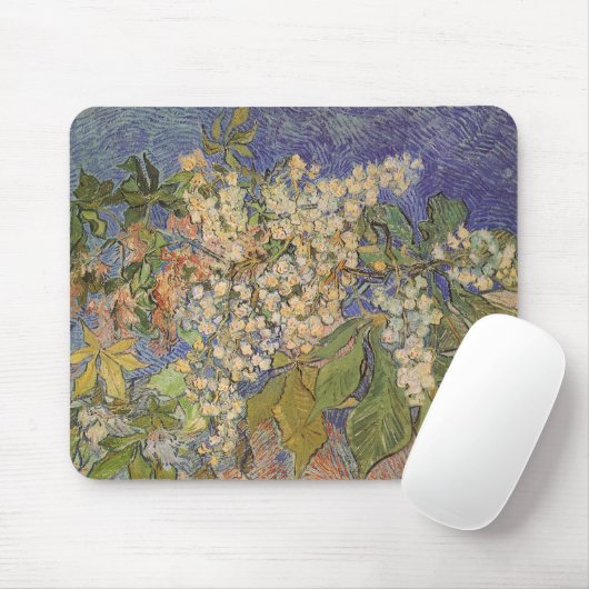 Vincent van Gogh - blühende Kastanienzweige Mousepad (Mit Mouse)