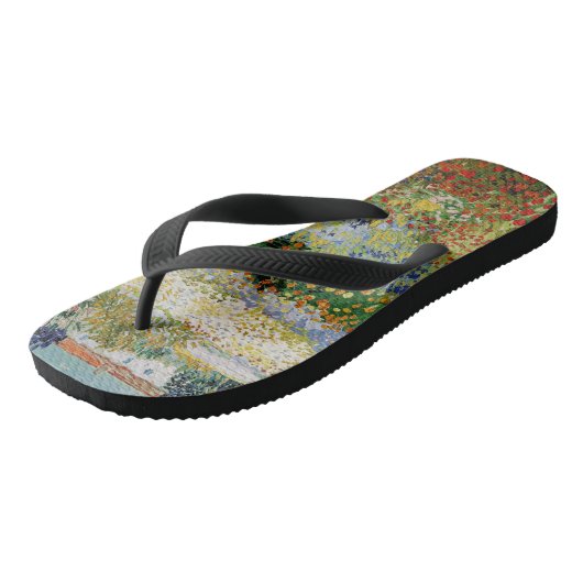 Vincent van Gogh - Blühender Garten Badesandalen (Schrägansicht)