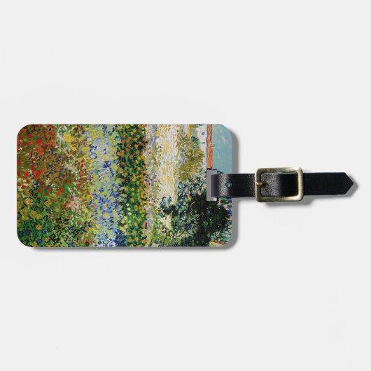Vincent van Gogh - Blühender Garten Gepäckanhänger (Vorderseite horizontal)