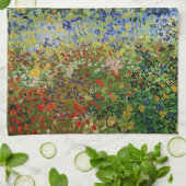 Vincent van Gogh - Blühender Garten Geschirrtuch (Gefaltet)
