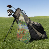 Vincent van Gogh - Blühender Garten Golfhandtuch (Gras)