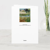 Vincent van Gogh - Blühender Garten Karte (Rückseite)