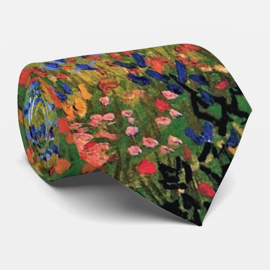 Vincent Van Gogh - Blühender Garten Kunst Krawatte (Gerollt)
