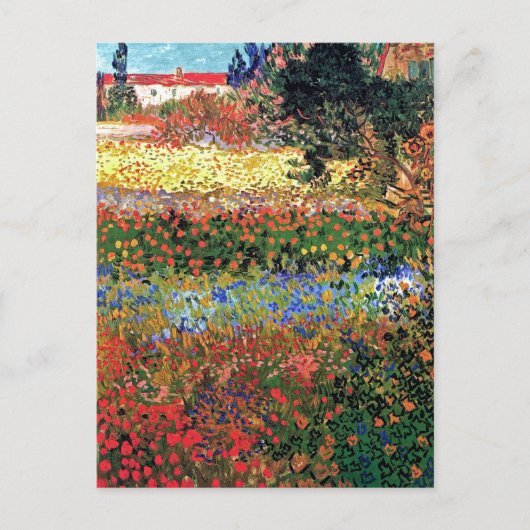 Vincent Van Gogh - Blühender Garten Kunst Postkarte (Vorderseite)