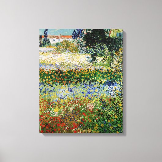 Vincent van Gogh - Blühender Garten Leinwanddruck (Vorderseite)